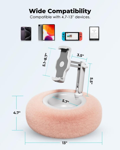 Plush Phone Holder With Removable Bowl