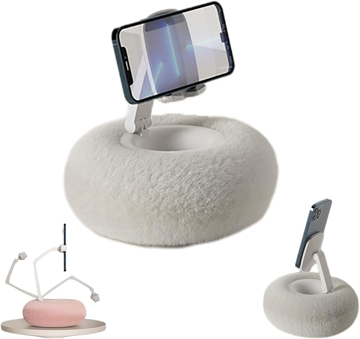 Plush Phone Holder With Removable Bowl