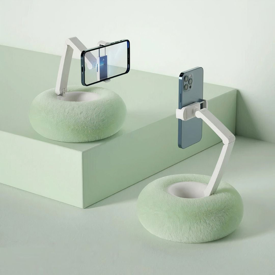 Plush Phone Holder With Removable Bowl