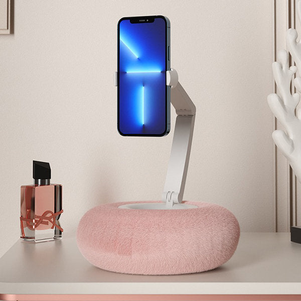 Plush Phone Holder With Removable Bowl