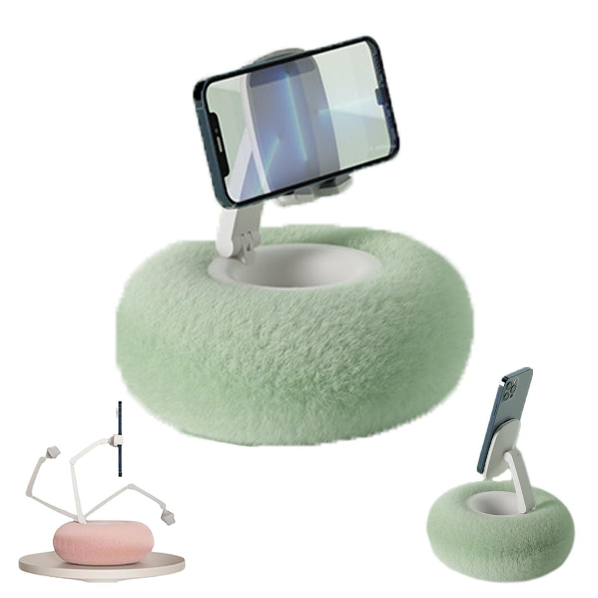 Plush Phone Holder With Removable Bowl