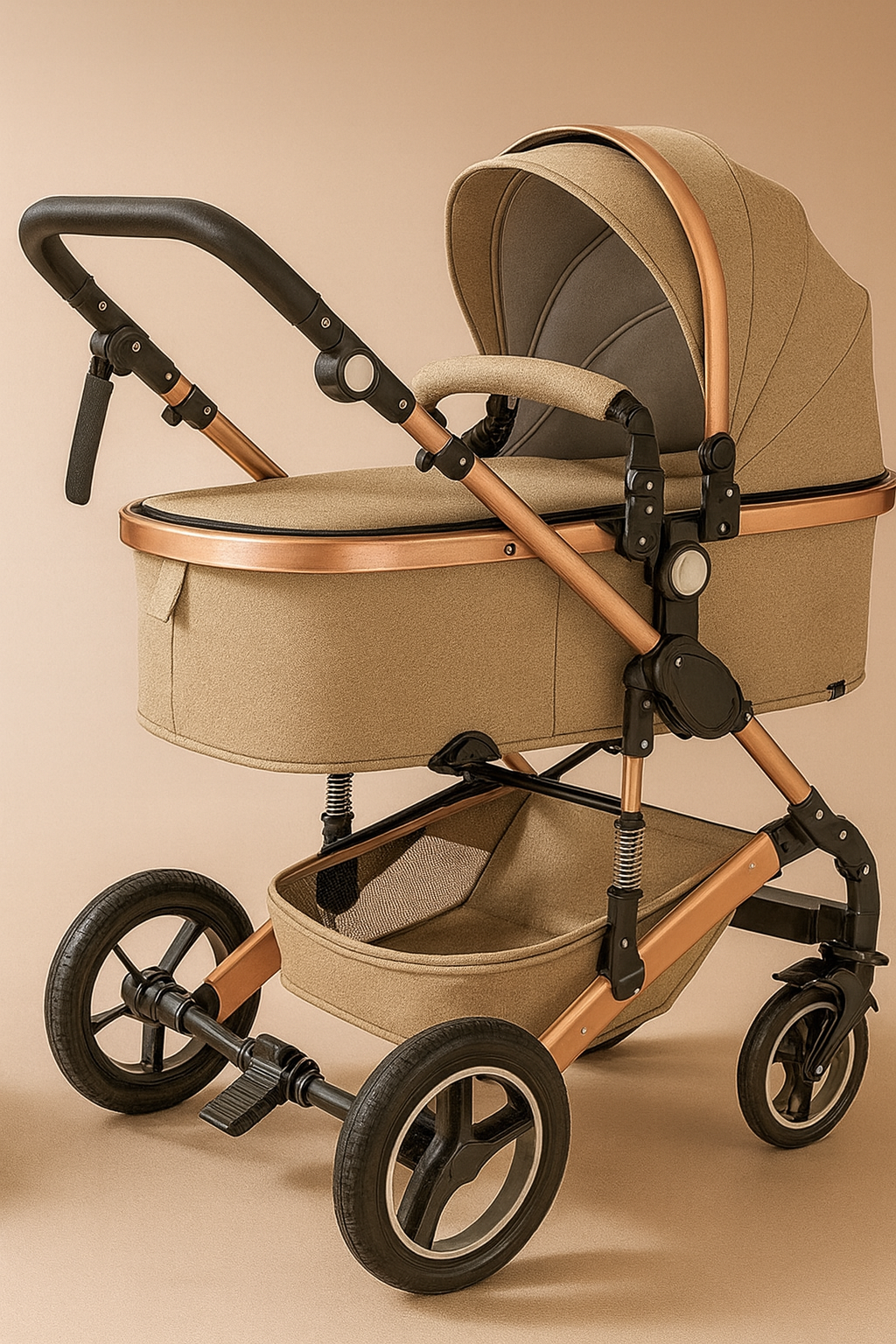 Poussette 3-en-1 – Tout-en-un pour suivre bébé de la naissance à la petite enfance